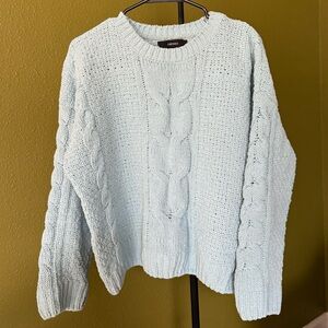 Forever 21 Soft Turquoise Cable Knit Sweater size Small